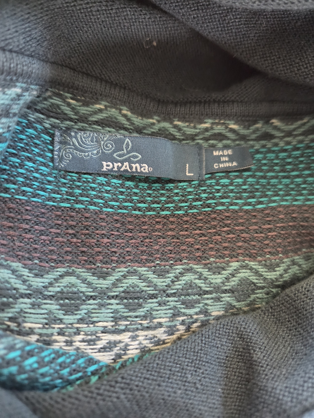 Teal Hooded Knit Dress with Fair Isle Detail - Picture 4 of 8